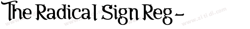The Radical Sign Reg字体转换